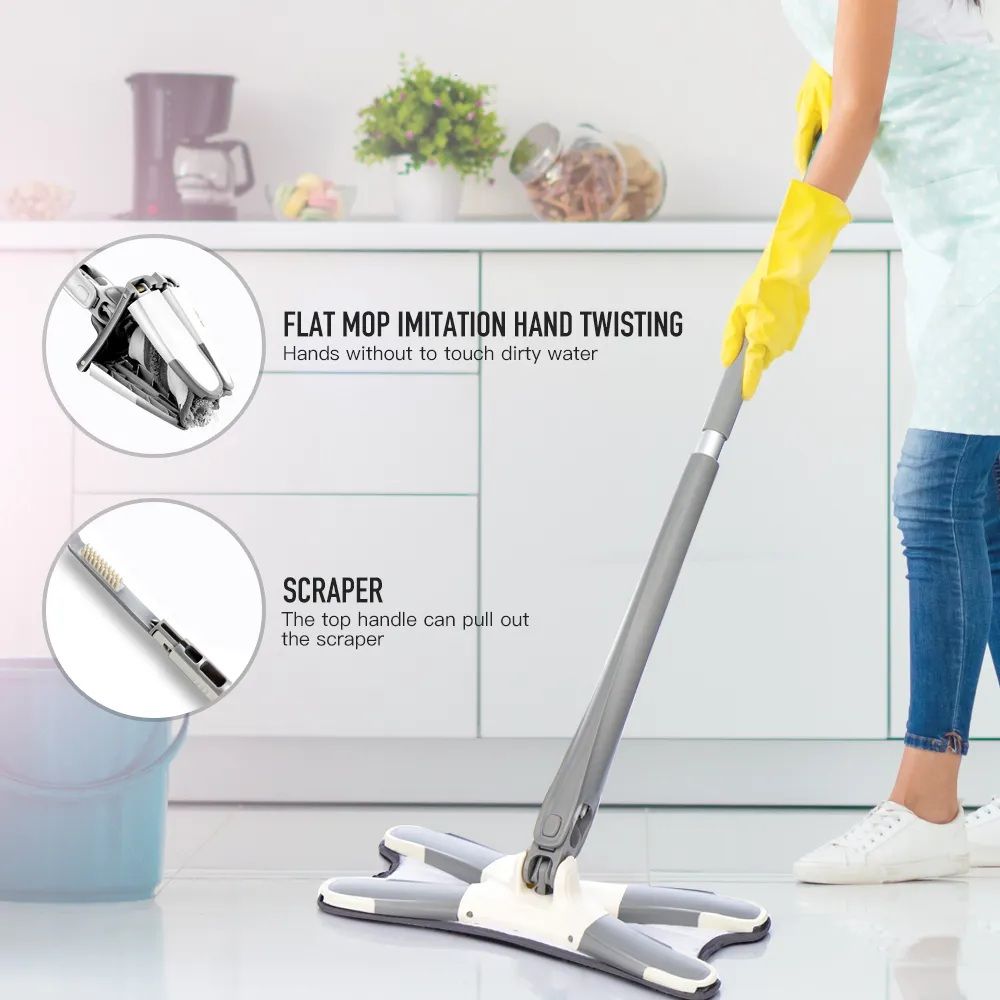X Shape Microfiber Mop