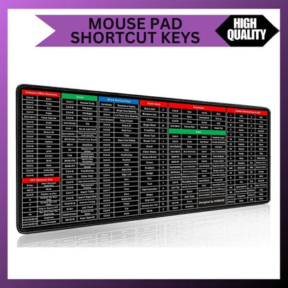 Keyboard Shortcut Mouse Pad