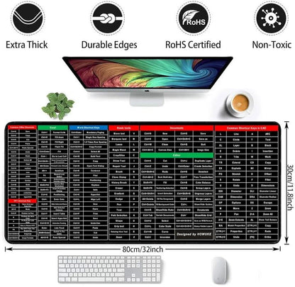 Keyboard Shortcut Mouse Pad