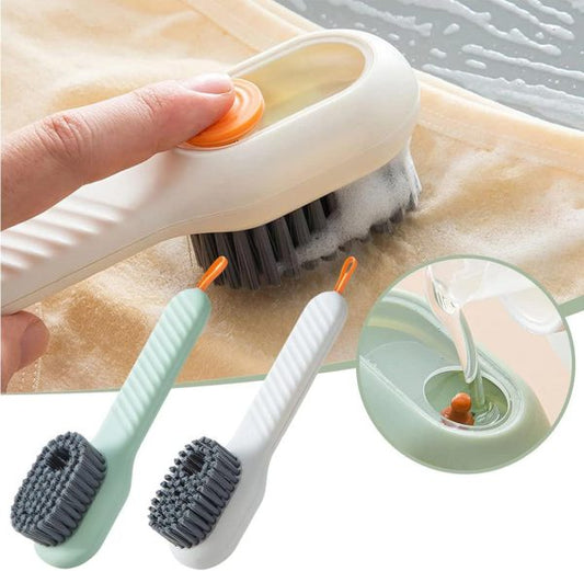 Shoe Brush with Liquid Dispensing