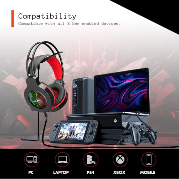 Polygold USB Led Gaming Headset With Microphone
