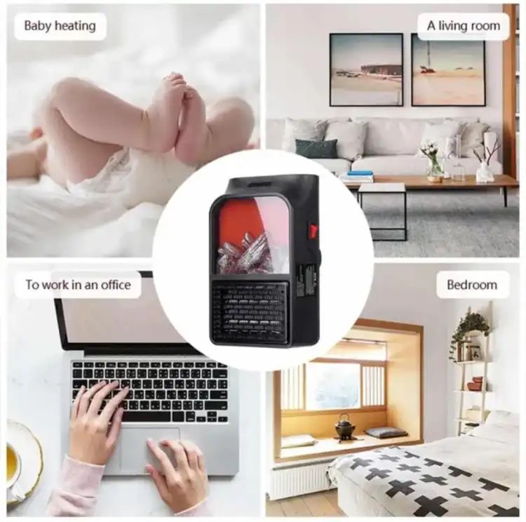 Mini Remote control winter new flame heater