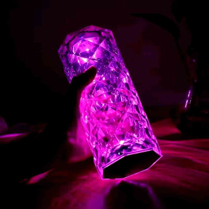 Crystal Lamp 16-Color Changing RGB Night Light Touch Lamp