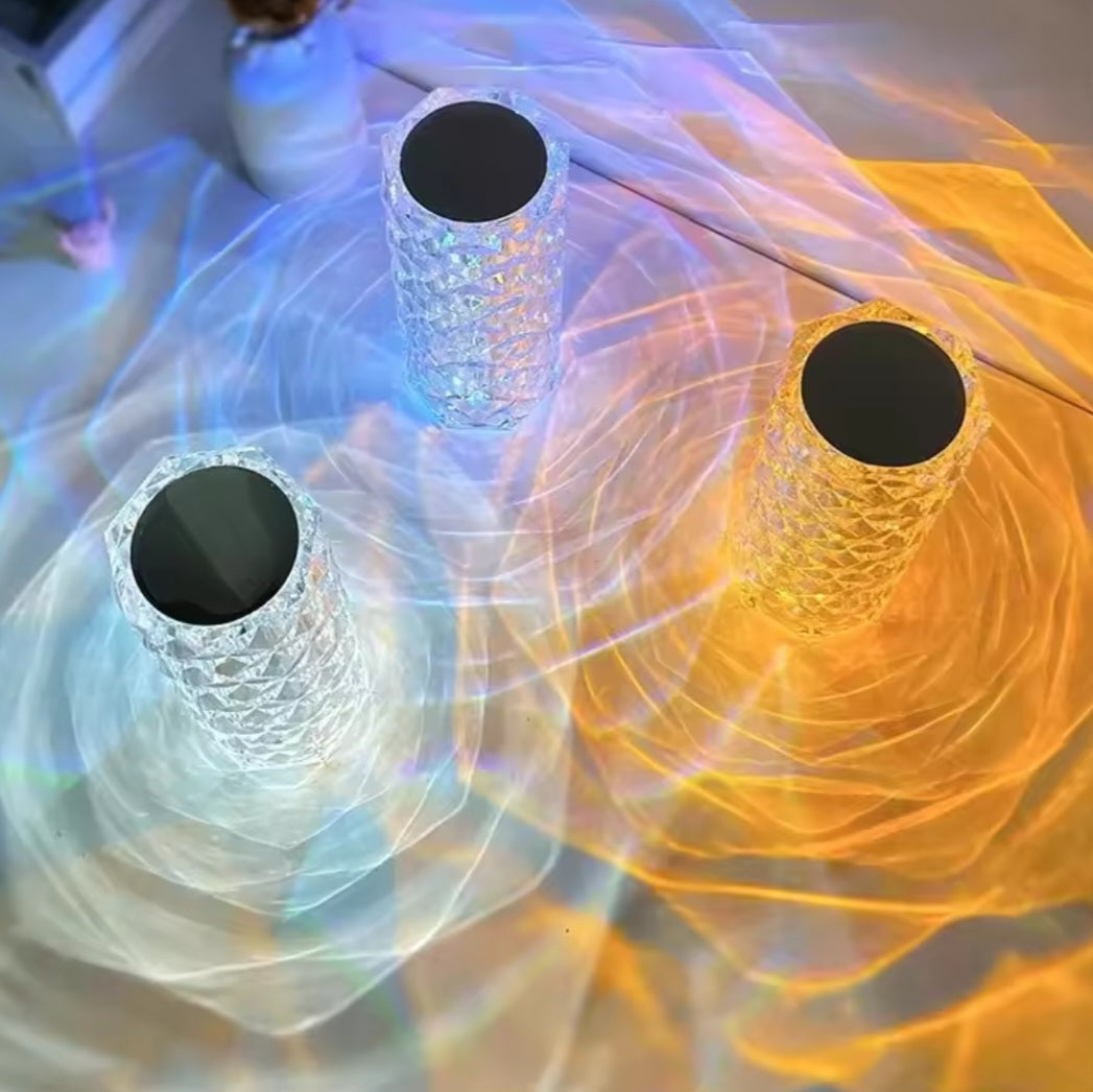 Crystal Lamp 16-Color Changing RGB Night Light Touch Lamp