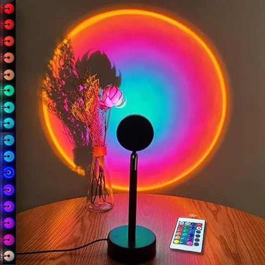 3 in 1 Sunset Lamp 16 Colors LED Changing (WITH REMOTE)