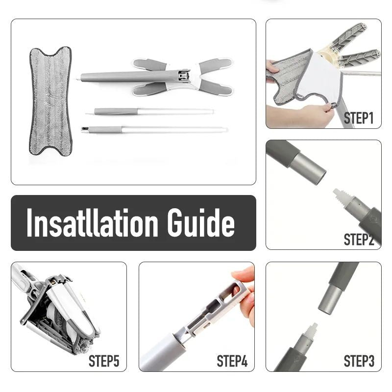 X Shape Microfiber Mop